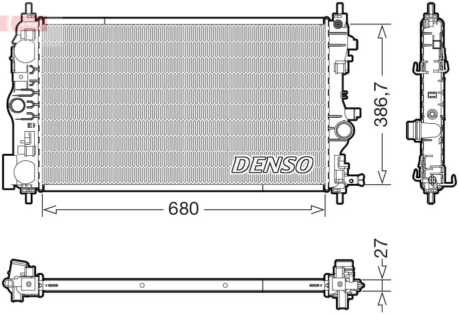 Radiators, Motora dzesēšanas sistēma DENSO DRM20047 1