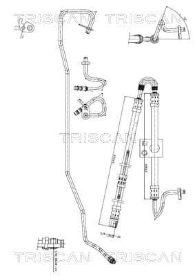 Hidrauliskā šļūtene, Stūres iekārta TRISCAN 8516 16048 1