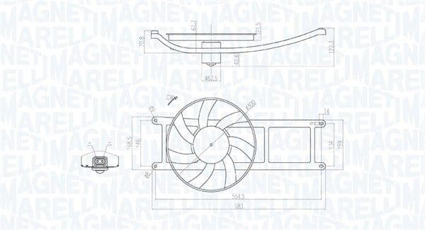 Ventilators, Motora dzesēšanas sistēma MAGNETI MARELLI 069422715010 1
