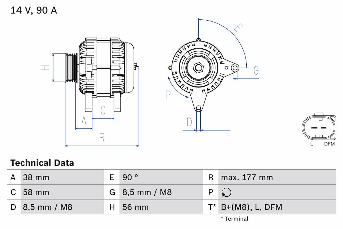 Ģenerators BOSCH 0 986 049 101 1