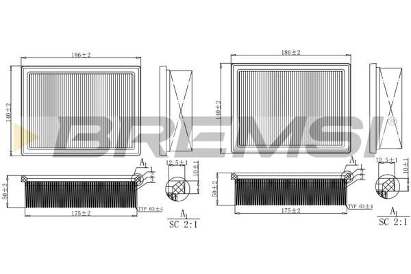Gaisa filtrs BREMSI FA1270 1