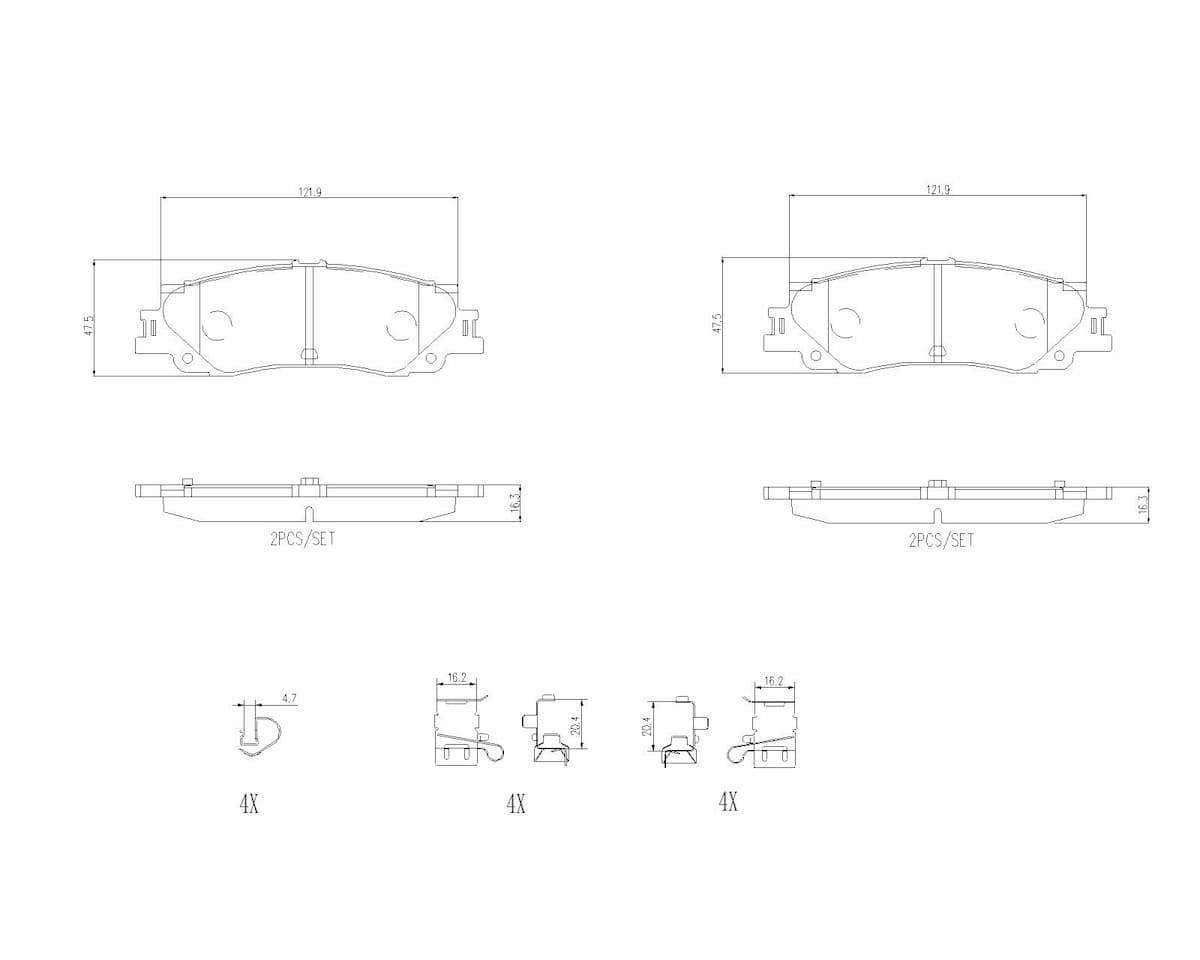 Bremžu uzliku kompl., Disku bremzes BREMBO P 83 192 1