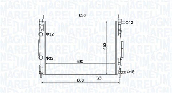 Radiators, Motora dzesēšanas sistēma MAGNETI MARELLI 350213153500 1