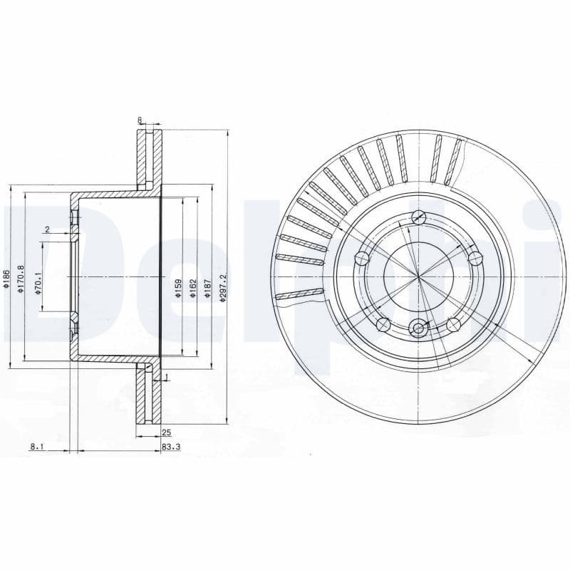 Bremžu diski DELPHI BG3737C 1