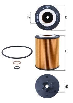 Eļļas filtrs MAHLE OX 367D 1