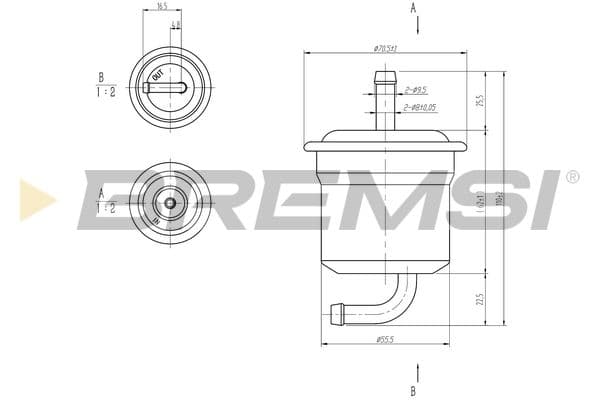 Degvielas filtrs BREMSI FE1892 1