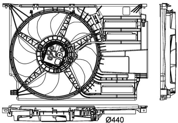 Ventilators, Motora dzesēšanas sistēma MAHLE CFF 404 000P 1
