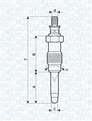 Kvēlsvece MAGNETI MARELLI 062587001304 1