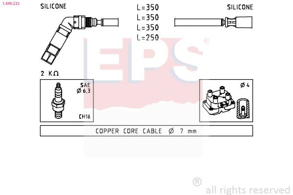 Augstsprieguma vadu komplekts EPS 1.499.232 1