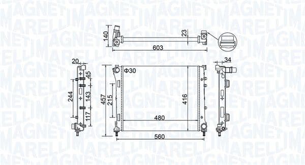 Radiators, Motora dzesēšanas sistēma MAGNETI MARELLI 350213151100 1