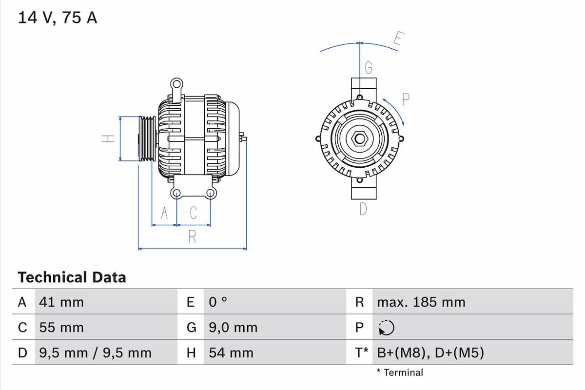 Ģenerators BOSCH 0 986 048 781 1