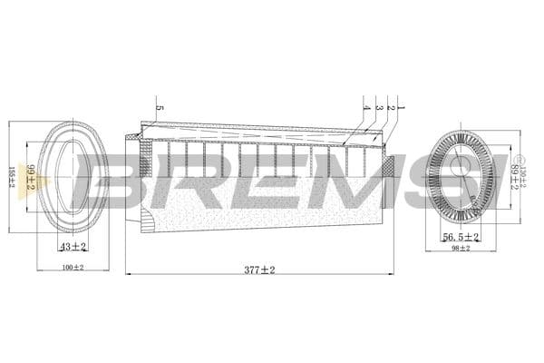 Gaisa filtrs BREMSI FA0124 1