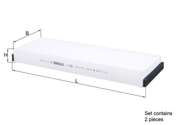 Filtrs, Salona telpas gaiss KNECHT LA 239/S 1