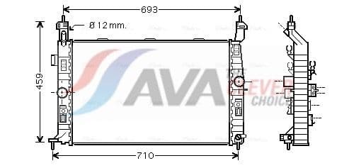 Radiators, Motora dzesēšanas sistēma AVA Clever Choice OL2345 1