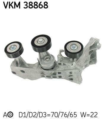 Spriegotājrullītis, Ķīļrievu siksna SKF VKM 38868 1