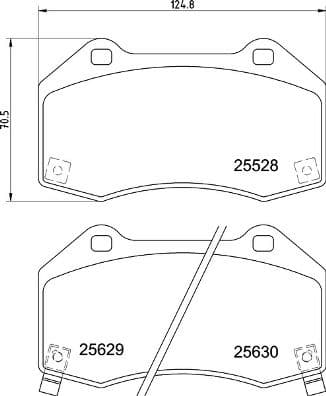 Bremžu uzliku kompl., Disku bremzes BREMBO P 59 094 1
