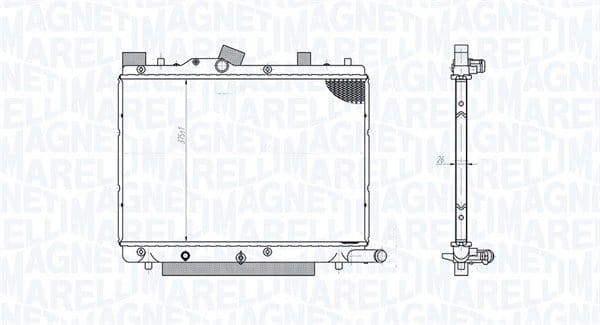 Radiators, Motora dzesēšanas sistēma MAGNETI MARELLI 350213182800 1