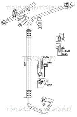 Augst-/Zemspiediena cauruļvads, Gaisa kond. sist. TRISCAN 9010 24017 1