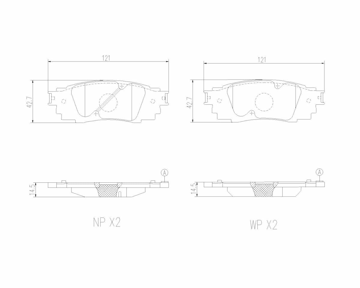 Bremžu uzliku kompl., Disku bremzes BREMBO P 83 201 1