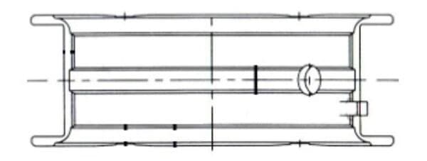 Kloķvārpstas gultnis MAHLE 011 FL 21059 050 1