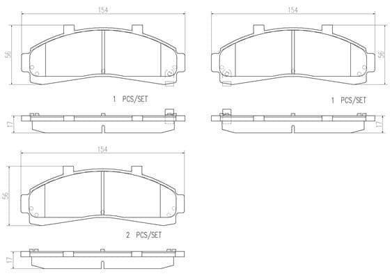 Bremžu uzliku kompl., Disku bremzes BREMBO P 24 041 1