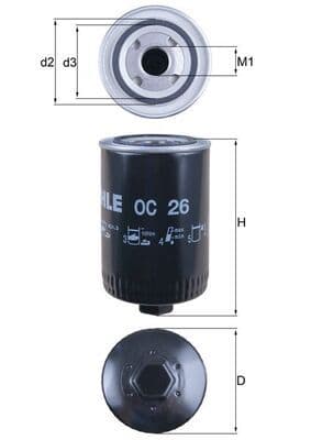 Eļļas filtrs KNECHT OC 26 1