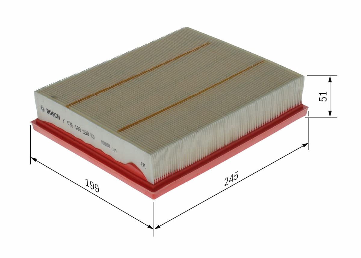 Gaisa filtrs BOSCH F 026 400 690 1