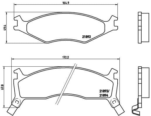 Bremžu uzliku kompl., Disku bremzes BREMBO P 30 006 1