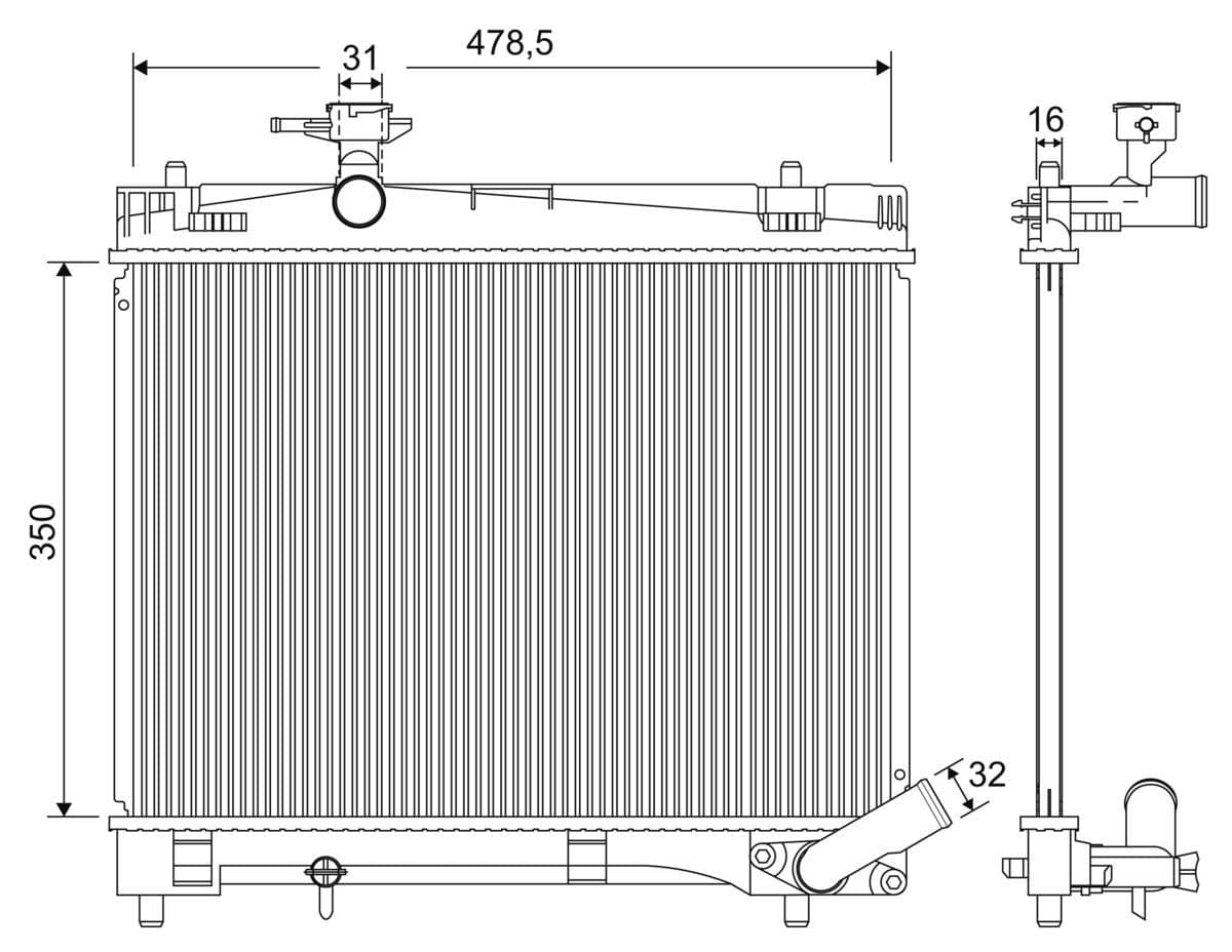 Radiators, Motora dzesēšanas sistēma VALEO 701216 1