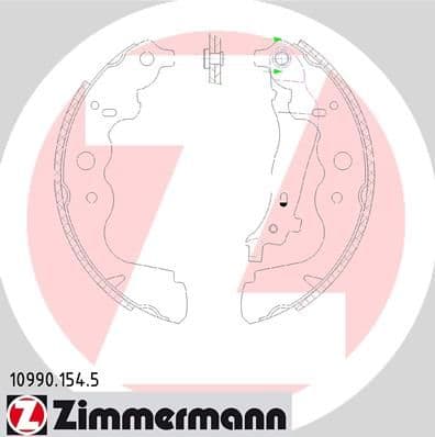 Bremžu loku komplekts ZIMMERMANN 10990.154.5 1