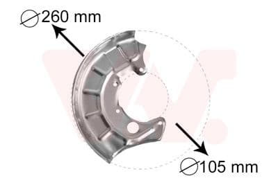 Dubļu sargs, Bremžu disks VAN WEZEL 5880372 1