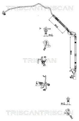 Hidrauliskā šļūtene, Stūres iekārta TRISCAN 8516 16054 1