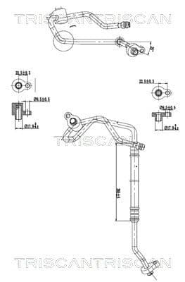 Augst-/Zemspiediena cauruļvads, Gaisa kond. sist. TRISCAN 9010 16067 1