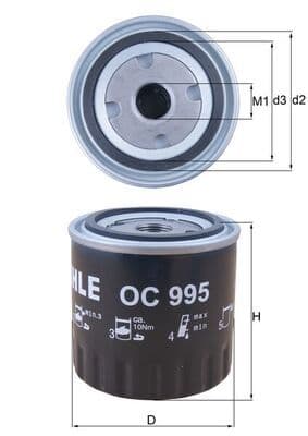 Eļļas filtrs KNECHT OC 995 1