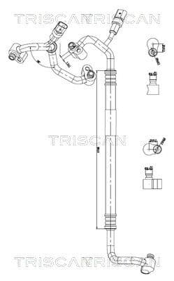 Augst-/Zemspiediena cauruļvads, Gaisa kond. sist. TRISCAN 9010 29134 1
