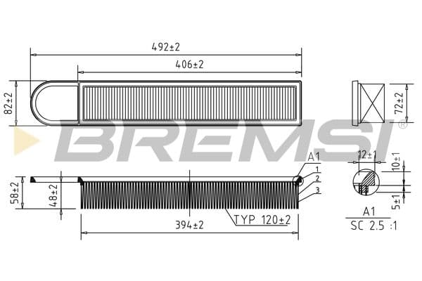 Gaisa filtrs BREMSI FA0533 1